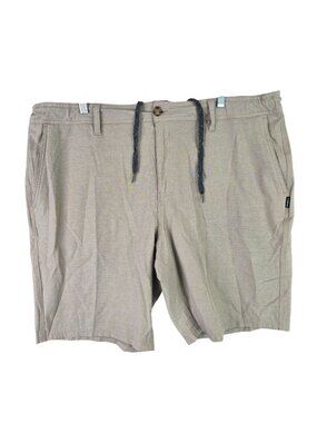 Mens ONeill Hybrid Hyperfreak Stretch Relaxed Fit Khaki Shorts 10.5" Inseam 40